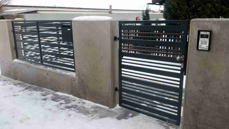 Oplotenie - plot | MODERN Wiśniowski AW 10.107 + 75m záhradné oplotenie Vega B + garážová brána UniPro | Veľká - mestská časť POPRADu